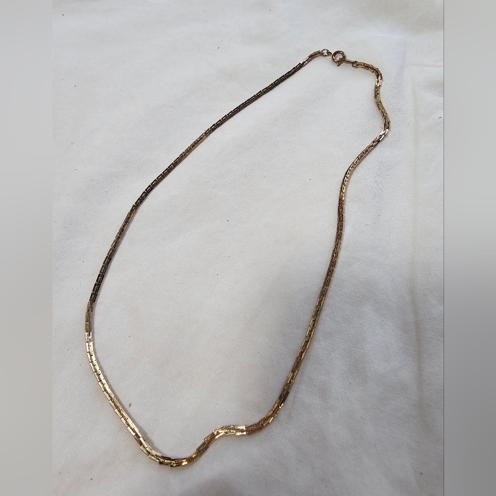 Box Chain Necklace - Vintage Costume Jewelry